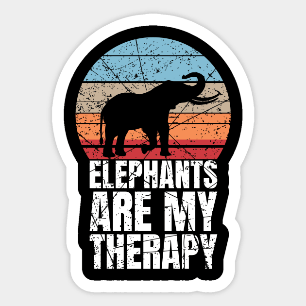 Elephants Are My Therapy Sticker by Crazy Shirts